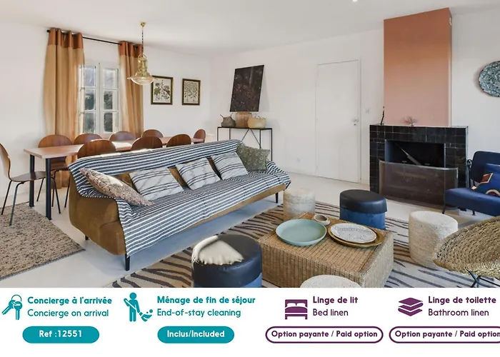 400m De La Plage, Jardin, Maison Pour 8 Сasa de vacaciones